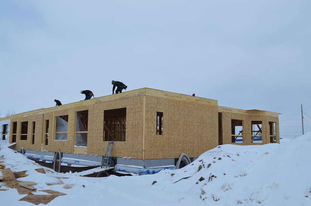 ICF build winter 4 Custom home winter build