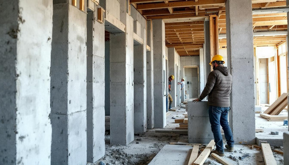 Authentic - Construction Construction workers working on an ICF project for Authentic Construction
