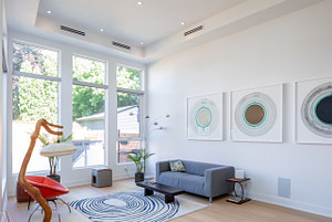 Sunlight in sunroom custom home
